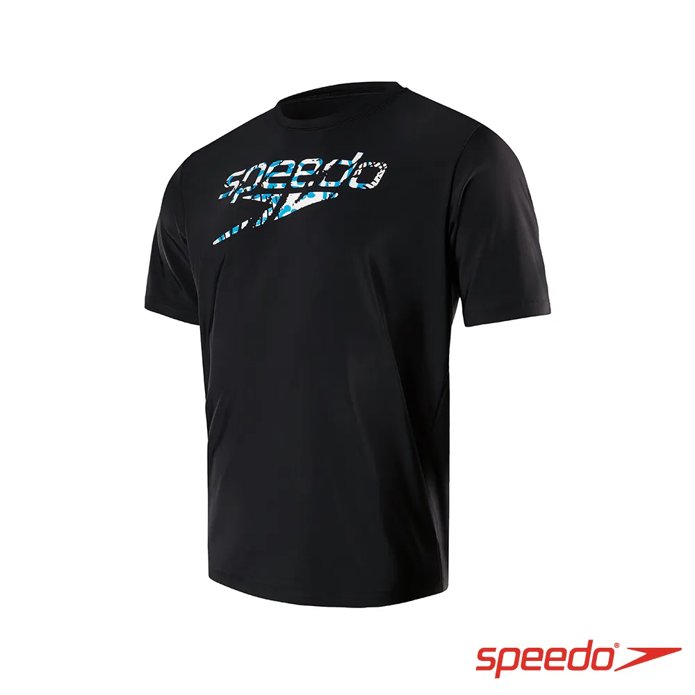 SPEEDO 男 印花短袖防曬衣 黑/白 歷史價格詳細信息