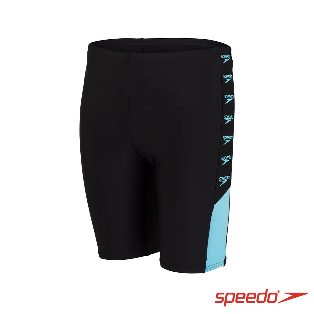 SPEEDO 男孩 運動及膝泳褲 Boom Logo 黑/藍 歷史價格詳細信息