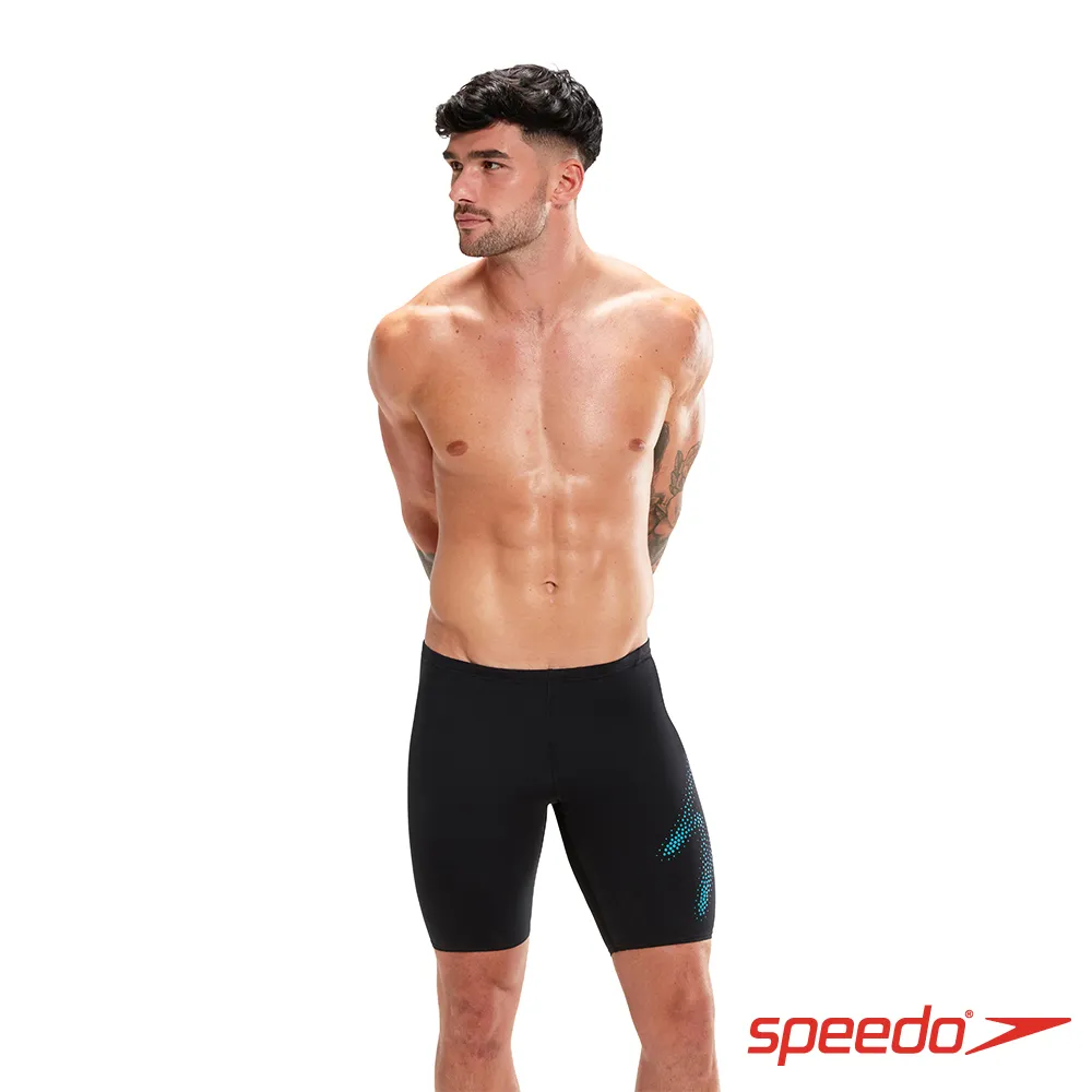 SPEEDO 男孩 運動及膝泳褲 Boom Logo 黑/藍 歷史價格詳細信息