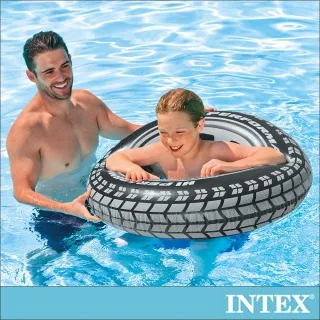 【INTEX】酷輪胎帶扶手游泳圈114cm 適用9歲+ (56268) 歷史價格詳細信息