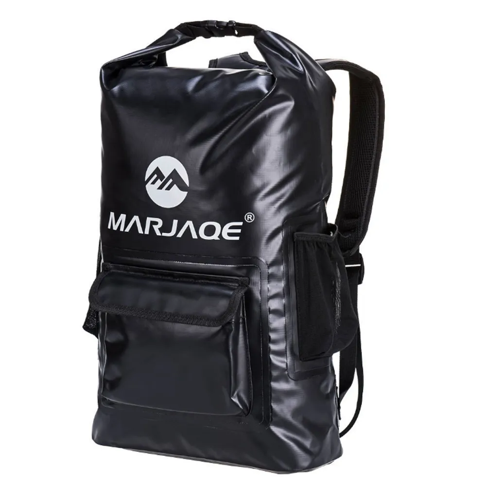 PUSH! 戶外休閒用品雙肩防水包22L溯溪包漂流袋防水桶包P133黑色 歷史價格詳細信息