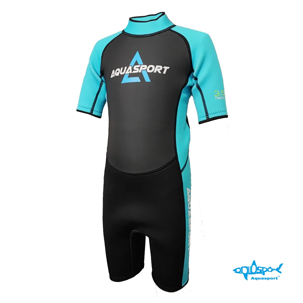 【Aquasport】3.5mm鯨脂橡膠兒童保暖防寒衣-藍(潛水防寒衣/兒童防寒衣/潛水衣/浮潛/衝浪/防曬/潛水服) 歷史價格詳細信息