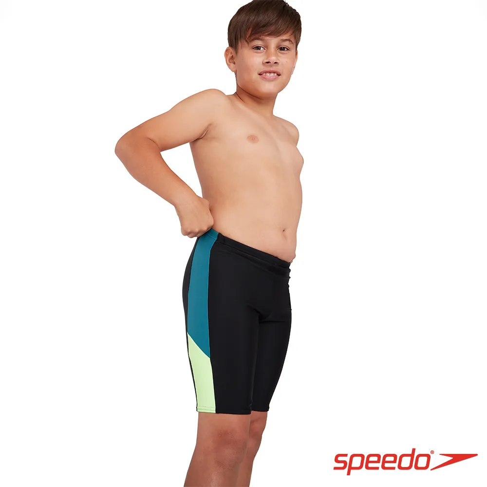 SPEEDO 男孩 運動及膝泳褲 Plastisol 黑/綠 歷史價格詳細信息