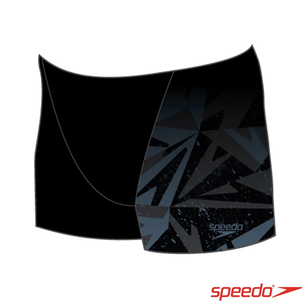 【SPEEDO】男運動四角泳褲 Tech Panel 黑橘黃 SD804510G183 原價1880元 歷史價格詳細信息