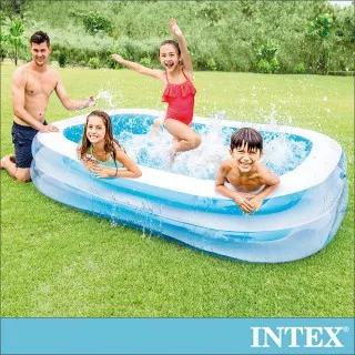 【INTEX】長型框架速搭大型游泳池-附濾水泵488x244x107cm-10874L 適用6歲+(26791) 歷史價格詳細信息