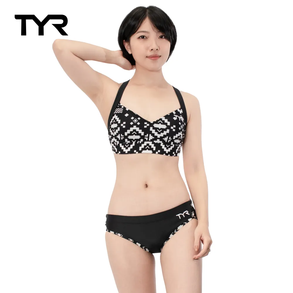 TYR Sports Bra Womens Small 4/6 Black Carnivale Amira Active Swim Top New 歷史價格詳細信息