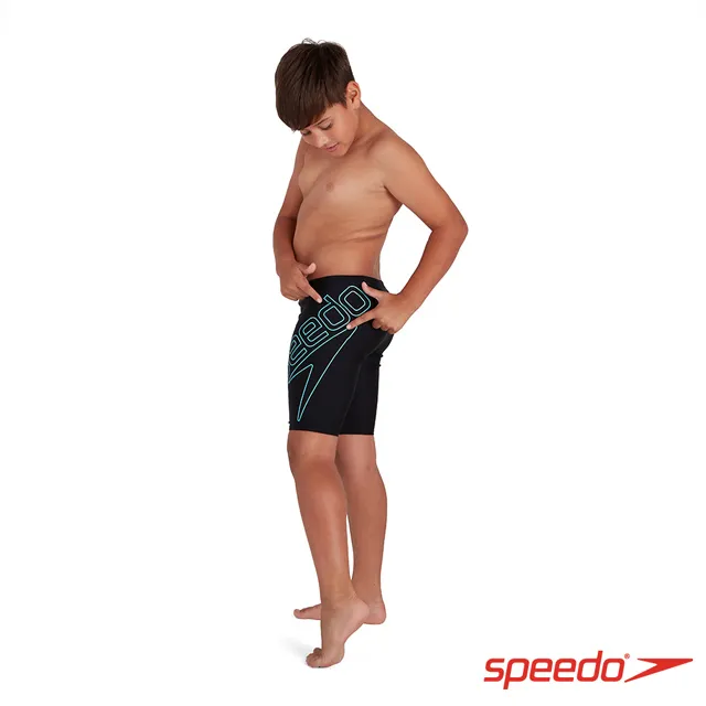 SPEEDO 男孩 運動及膝泳褲 Plastisol 黑/綠 歷史價格詳細信息