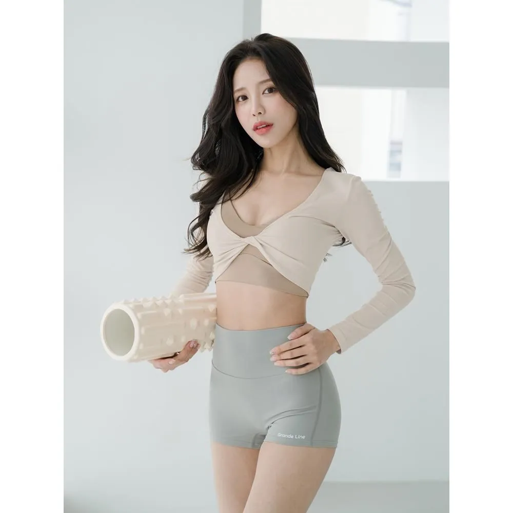 【GRANDELINE】前扭結長袖短版罩衫 - Whale Blue - LT678 歷史價格詳細信息