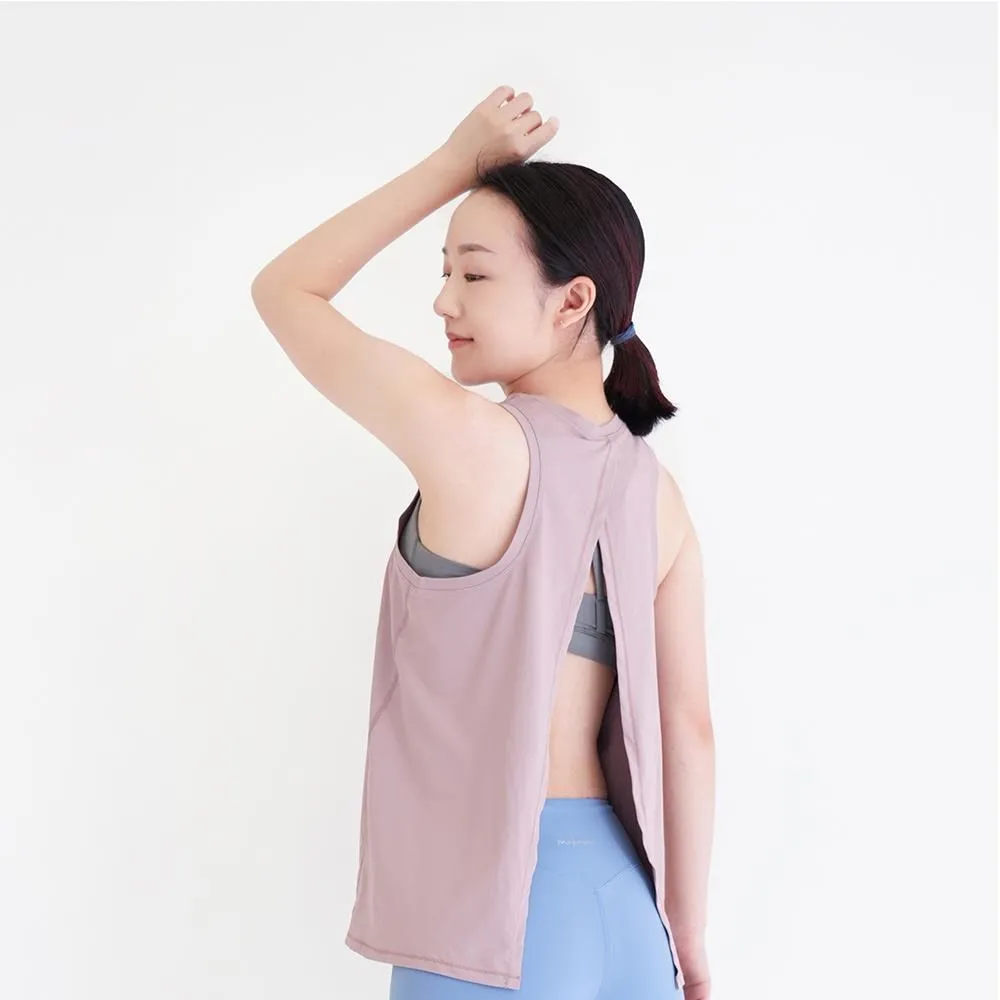 MUKASA 後背開叉無袖罩衫 - 青花藍 MUK-2304201 瑜珈背心 瑜珈服 健身 重訓 訓練衣服 慕卡莎 歷史價格詳細信息