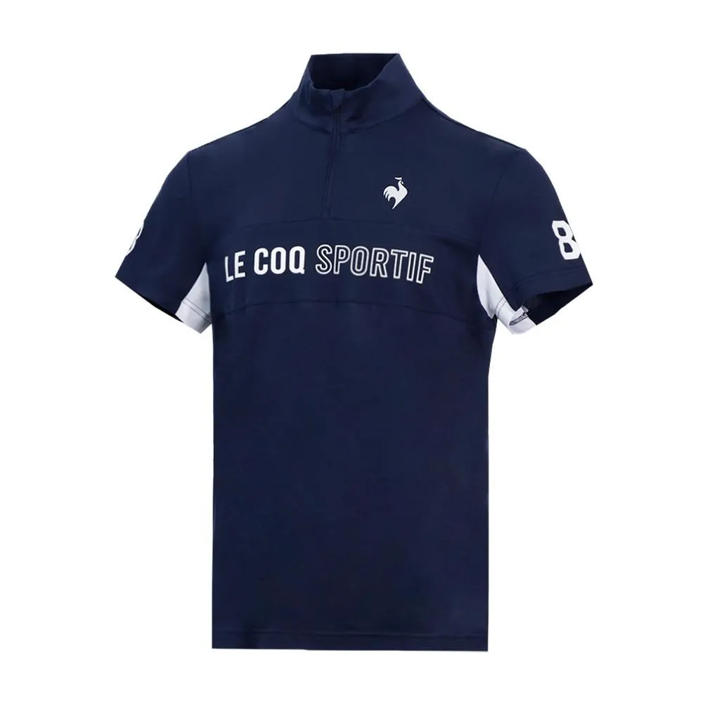 【LE COQ SPORTIF 法國公雞】短袖立領衫-男款-黑色-LOR21841 歷史價格詳細信息