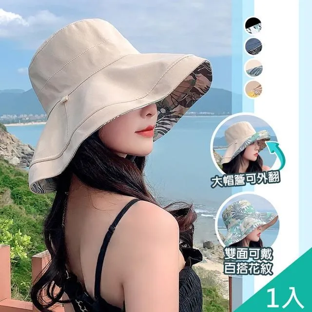 【QiMart】大帽簷全方位防曬披肩帽/遮陽帽(E款)x1入 歷史價格詳細信息