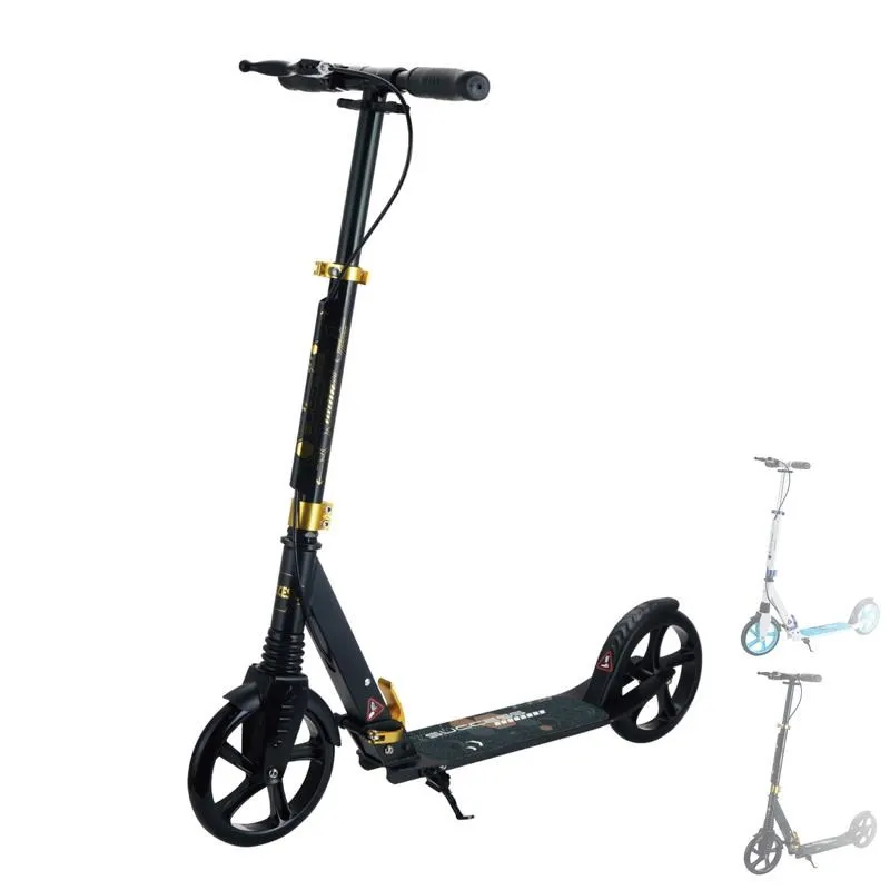 手煞 滑板車 兩輪 踏板車 PU大輪 可折疊 代步 減震 鋁合金 D80082 歷史價格詳細信息