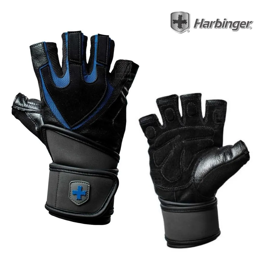 【HARBINGER】Training Wristwrap Men Gloves 重訓/健身用專業手套 1250 黑/藍 歷史價格詳細信息