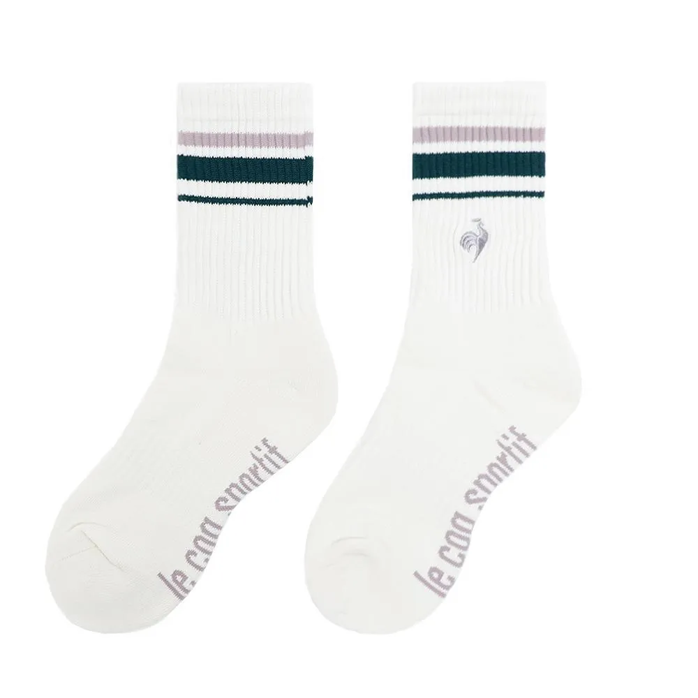 【LE COQ SPORTIF 法國公雞】長襪/運動襪/休閒襪-男女款-米白色-LWR03204 歷史價格詳細信息