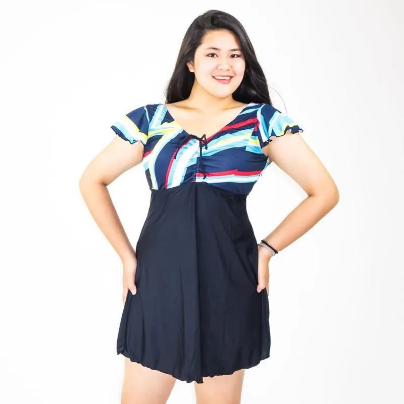 大正泳裝 大尺碼短袖二件式泳衣 225120 歷史價格詳細信息