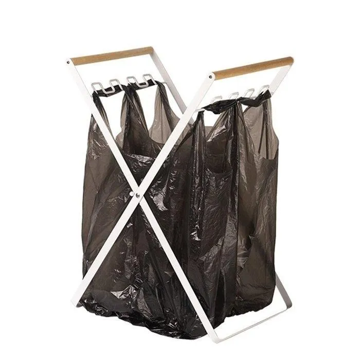 木柄折疊垃圾袋架 EPF39 垃圾桶 垃圾支架 掛架 廚房收納架摺疊垃圾支架 歷史價格詳細信息