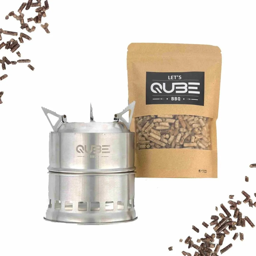 【QUBE】三刀流卡片式焚火臺 料理鐵人適用 全不鏽鋼焚火台 烤肉架 露營 野炊 悠遊戶外 歷史價格詳細信息