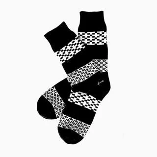 【Leeds weather】設計款男女棉襪｜瑞典No.1 除臭抑菌技術 - 普魯士風菱格 歷史價格詳細信息