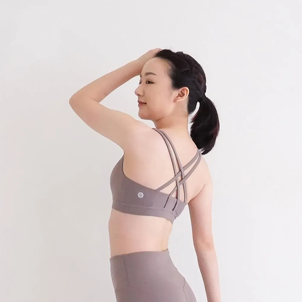 Mukasa 交叉美背運動內衣 瑜珈 健身 運動內衣 可可色 輕盈裸感 莫藍迪  MUK-2200101 歷史價格詳細信息