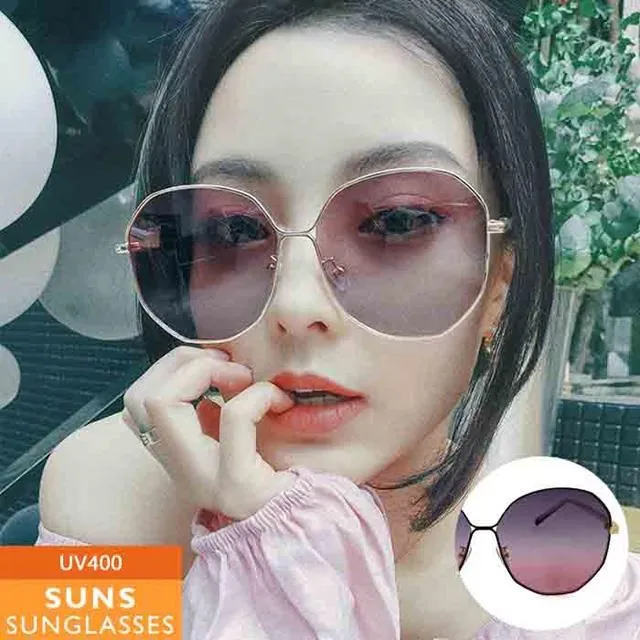 【SUNS】歐美多邊形時尚墨鏡/太陽眼鏡 抗UV(25522) 歷史價格詳細信息