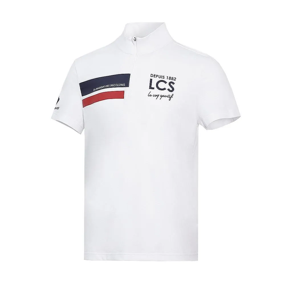 【LE COQ SPORTIF 法國公雞】涼感水晶紗吊卡運動Training短袖T恤-男女款-白色-LWR23605 歷史價格詳細信息