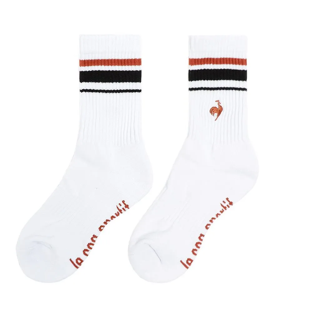 【LE COQ SPORTIF 法國公雞】長襪/運動襪/休閒襪-男女款-米白色-LWR03204 歷史價格詳細信息