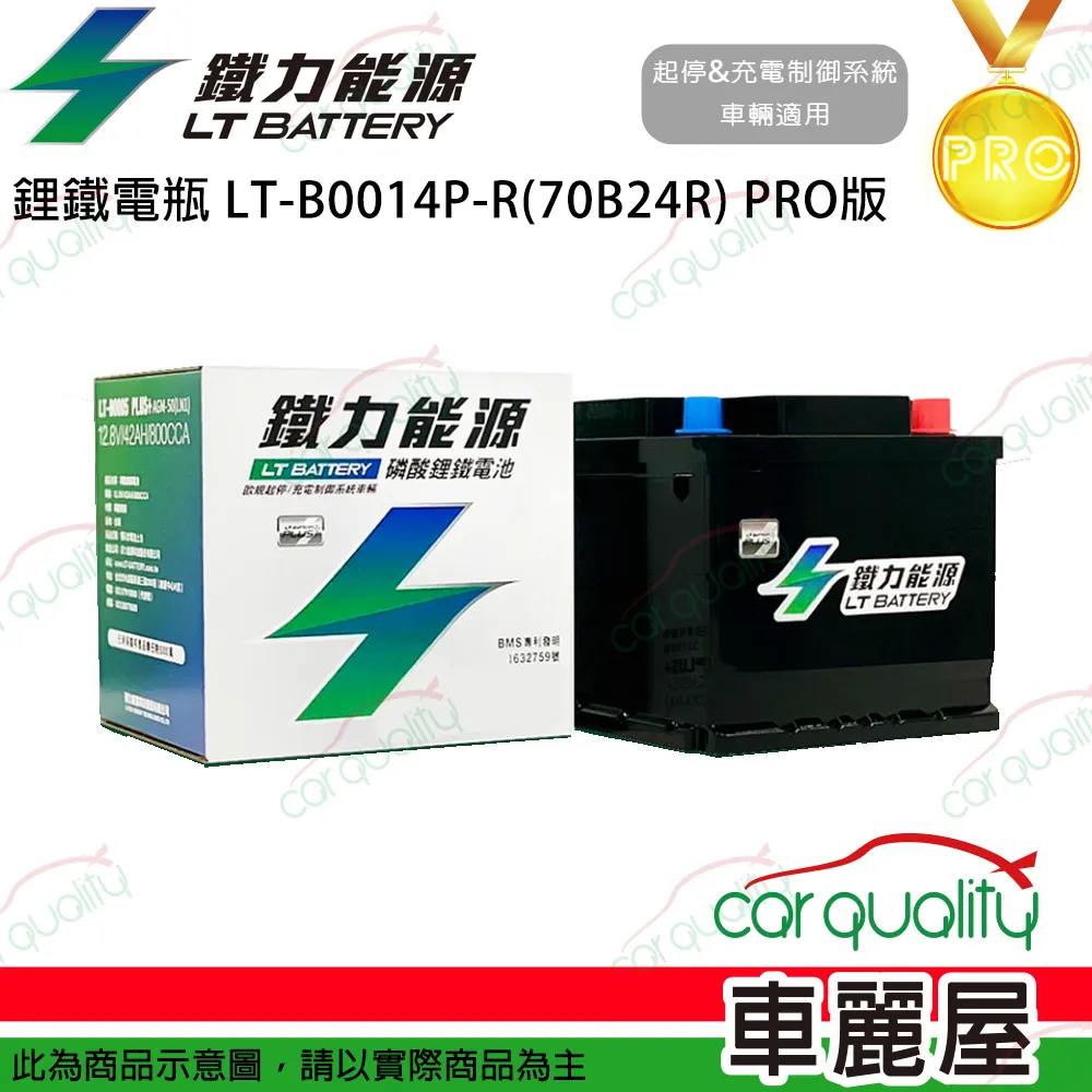 【鐵力能源】鋰鐵電瓶LT-B0014-L_31Ah_600CCA_70B24L_送基本安裝(車麗屋) 歷史價格詳細信息