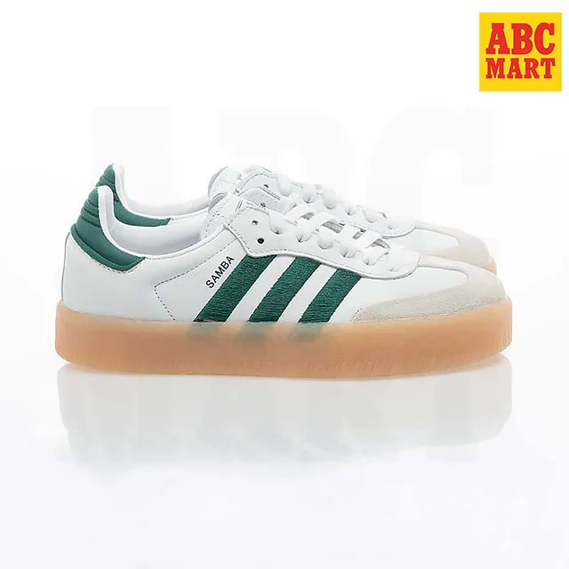 Adidas Sambae W [IE9105] 女 休閒鞋 運動 經典 三葉草 厚底 增高 膠底 白綠 歷史價格詳細信息