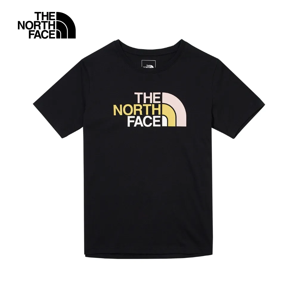 【The North Face】女 純棉品牌LOGO短袖T恤/純棉材質.圓領設計/休閒衫.運動上衣/ 88G8-QLI 米白色 歷史價格詳細信息