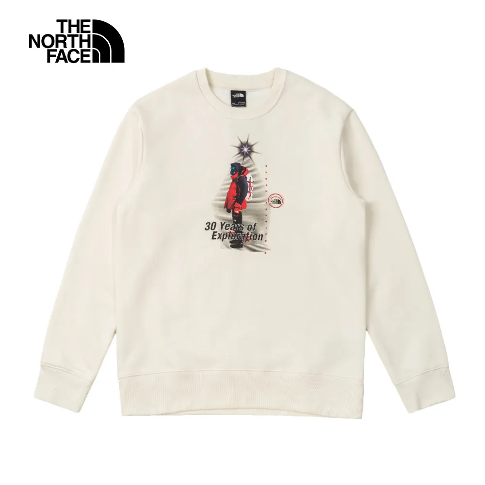 The North Face北面男女款白色舒適保暖大尺寸山峰印花長袖大學T｜86Q5N3N 歷史價格詳細信息