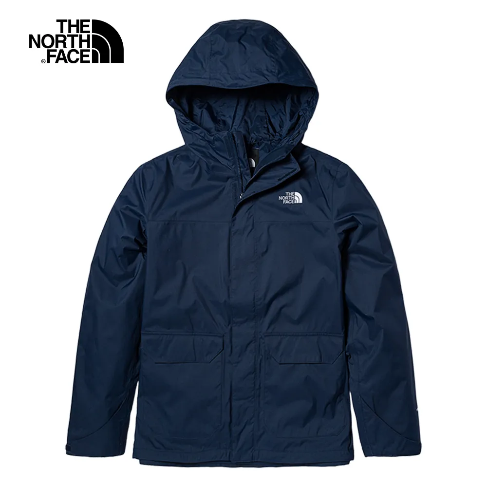 The North Face北面男款藍色防水透氣保暖連帽三合一外套｜81RN926 歷史價格詳細信息