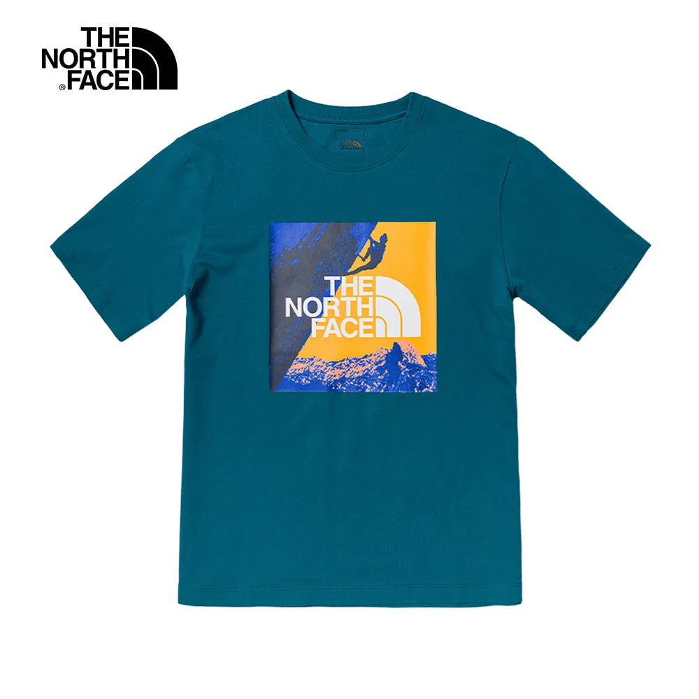 The North Face北面男款藍色背部品牌LOGO印花寬鬆大學T｜86PY8K2 歷史價格詳細信息