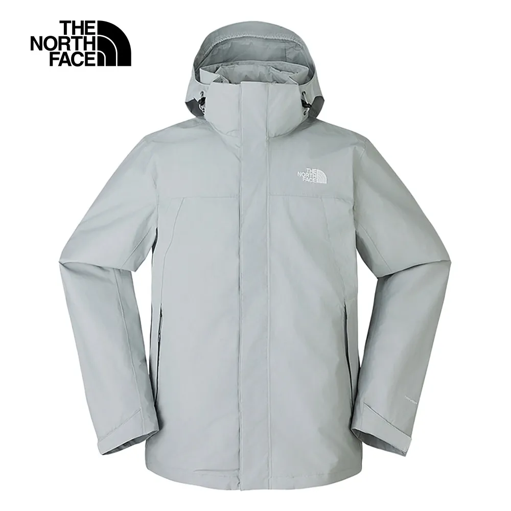 【The North Face】北面男款灰色防水透氣連帽衝鋒衣｜7QR5A91 歷史價格詳細信息