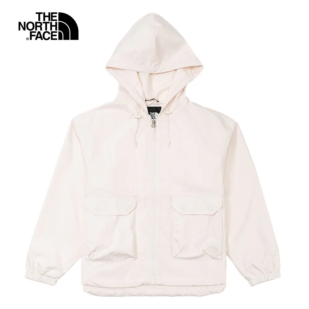 The North Face北面女款米白色防風防曬舒適透氣休閒連帽外套｜7WBVQLI 歷史價格詳細信息