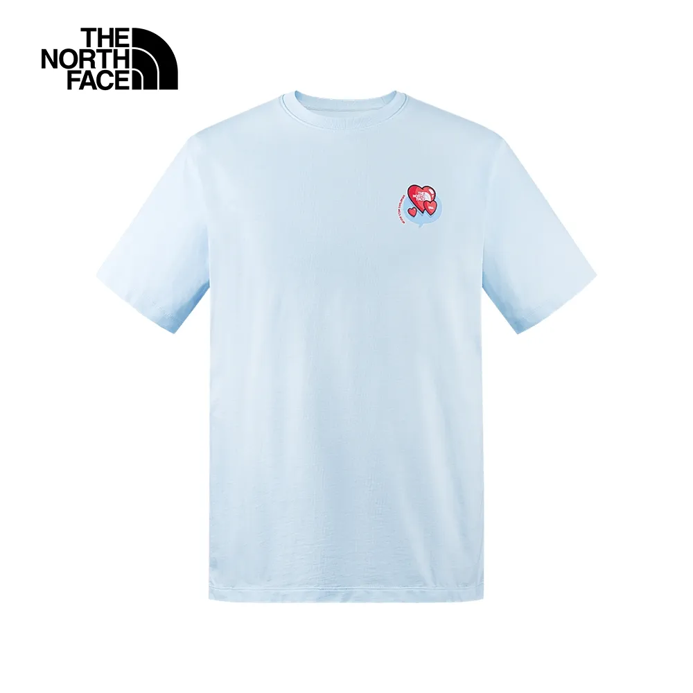 The North Face北面男女款藍色純棉大尺寸迷彩LOGO印花短袖T恤｜8AT61OM 歷史價格詳細信息