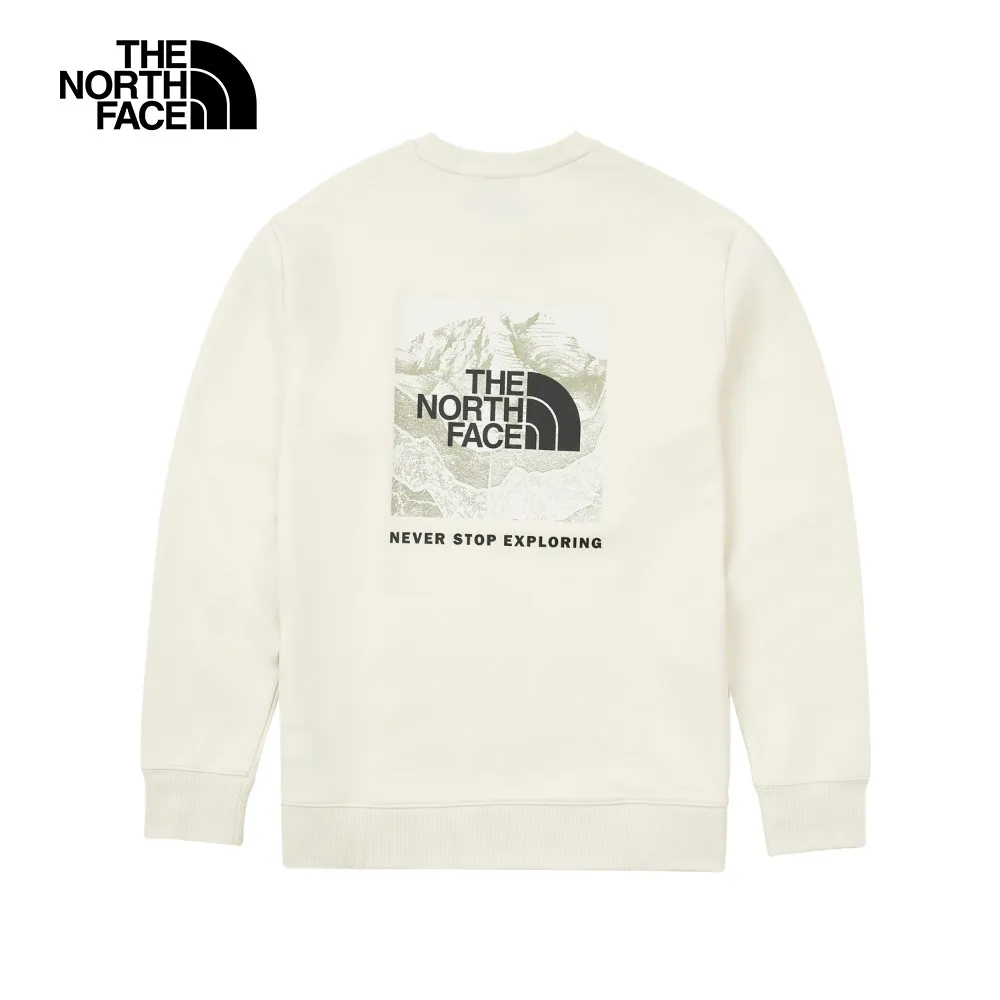 The North Face北面男款米白色背部品牌LOGO印花寬鬆大學T｜86PYN3N 歷史價格詳細信息