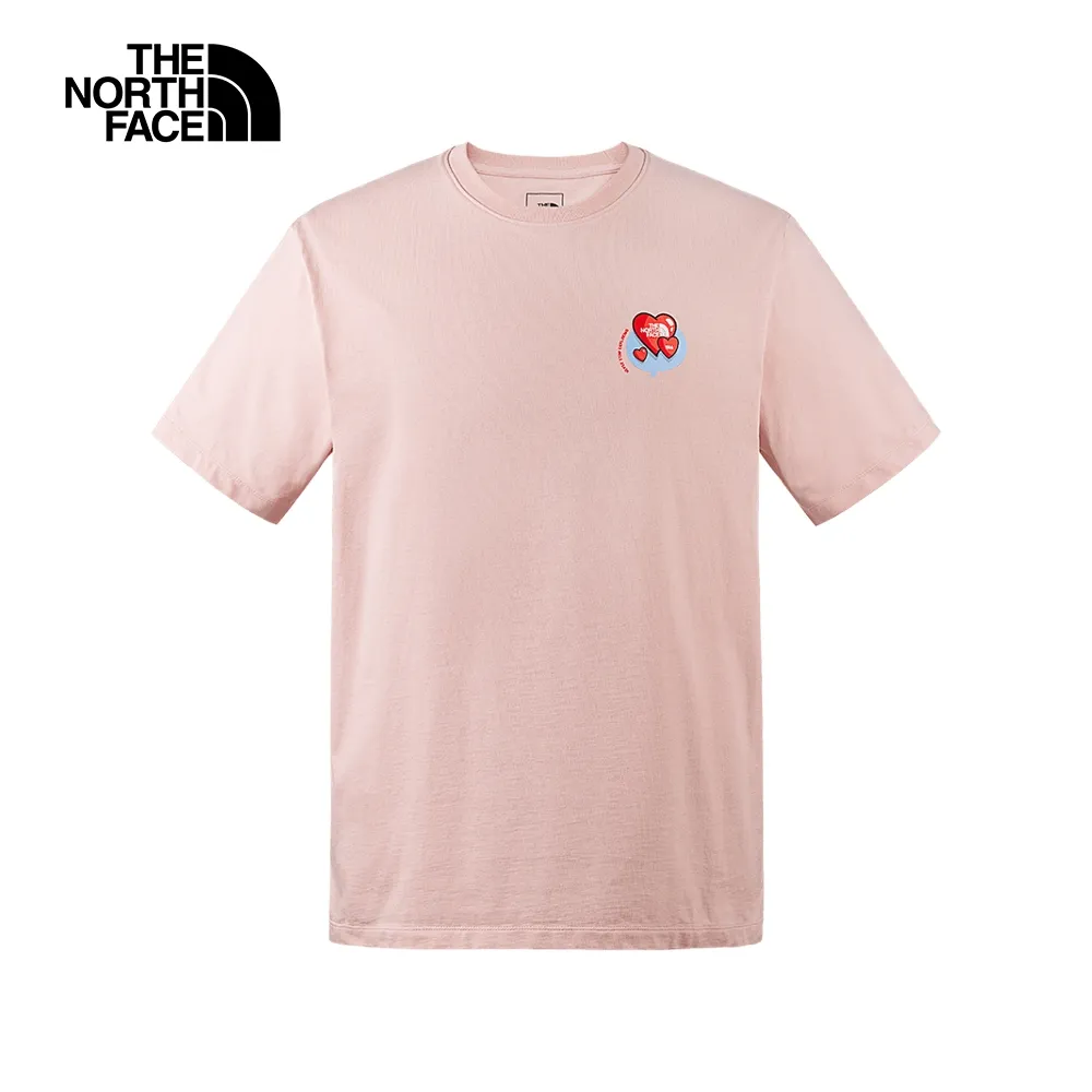 The North Face北面女款粉色純棉舒適透氣胸前可愛手繪印花短袖T恤｜8ASQLK6 歷史價格詳細信息