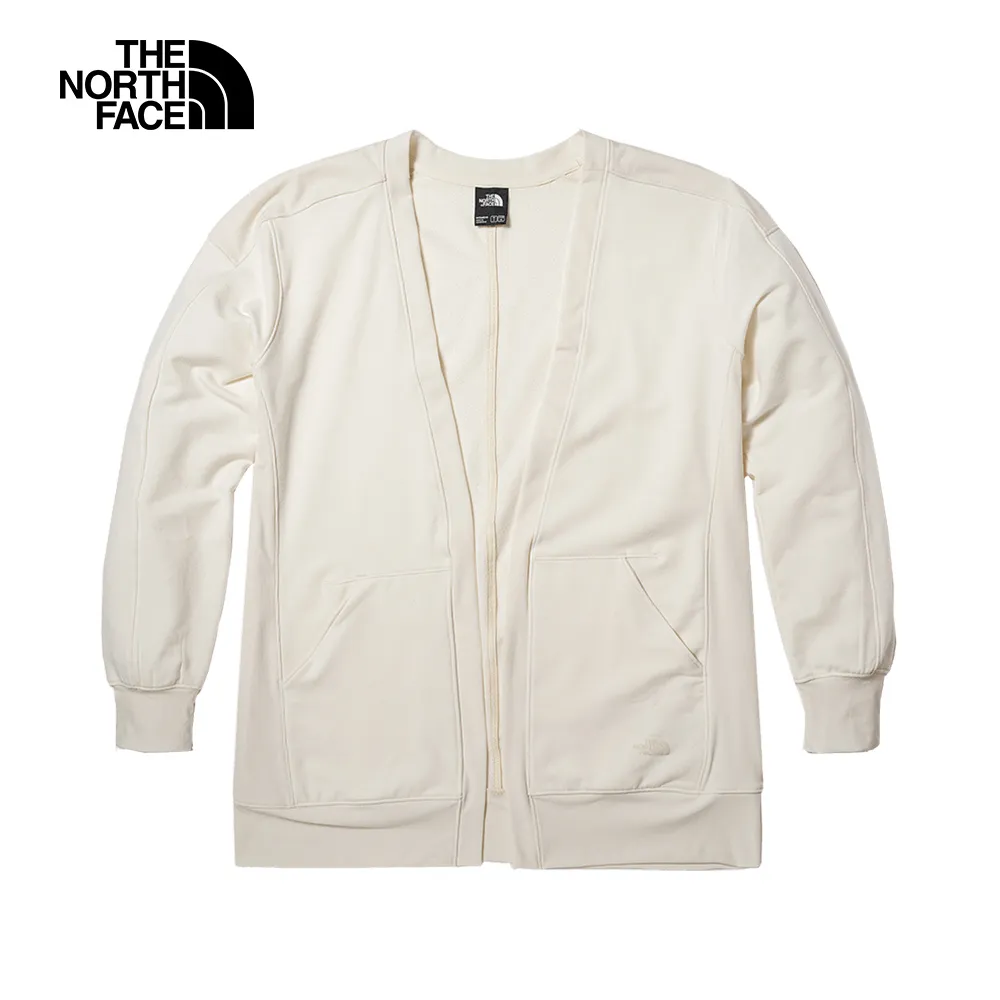 The North Face北面女款米白色吸濕排汗品牌LOGO長袖T恤｜8AKUQLI 歷史價格詳細信息