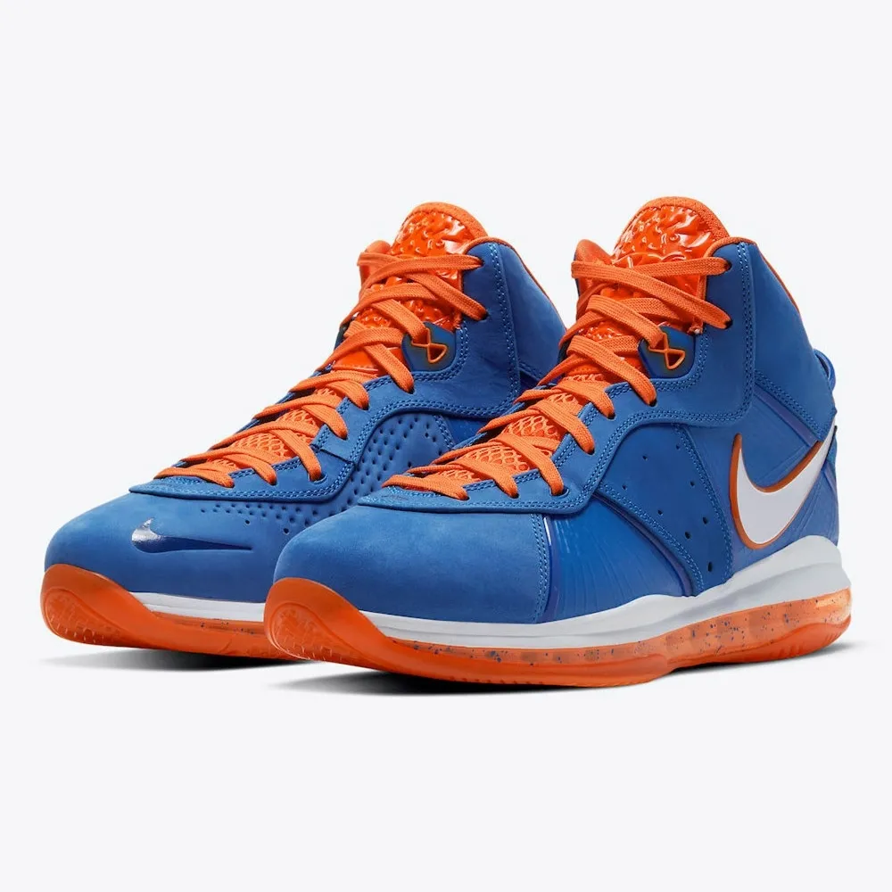 Nike 籃球鞋 Lebron VIII QS 運動 男鞋 氣墊 避震 包覆 支撐 明星款 球鞋 藍 橘 CV1750-400 歷史價格詳細信息