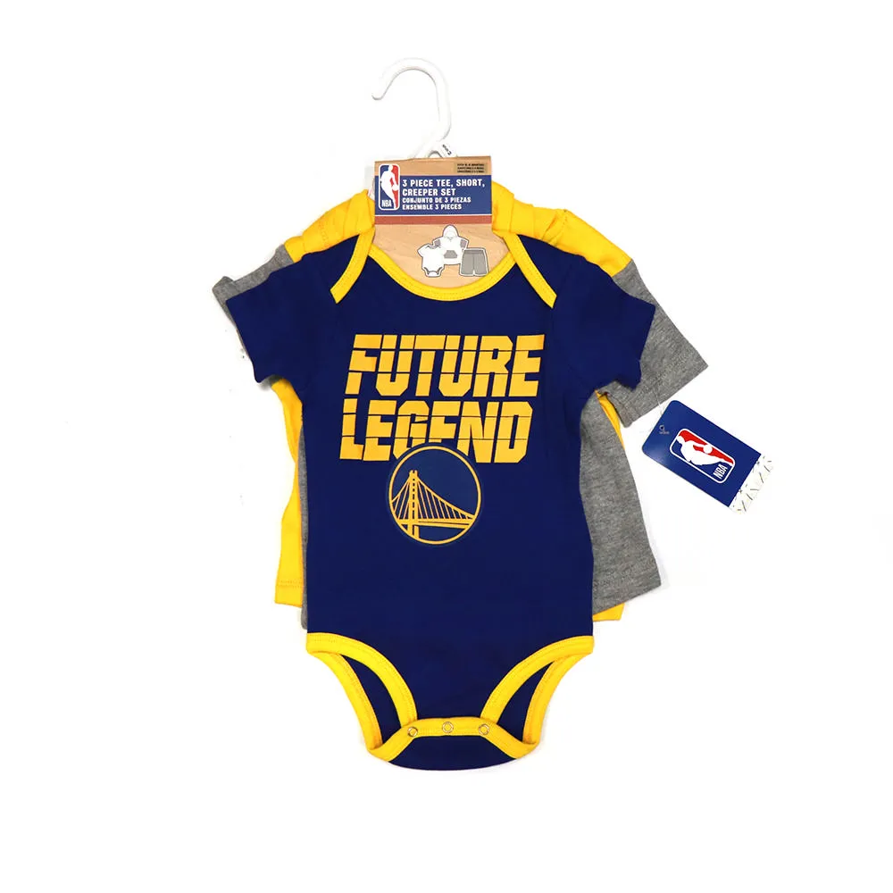 NBA 新生兒 連帽包屁衣套裝組合 勇士隊 3-9M 歷史價格詳細信息