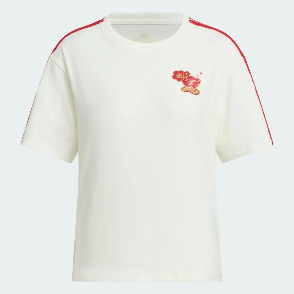 【ADIDAS】CW SS TEE 短袖上衣 女款 白色 新年 春節-JW6664 歷史價格詳細信息