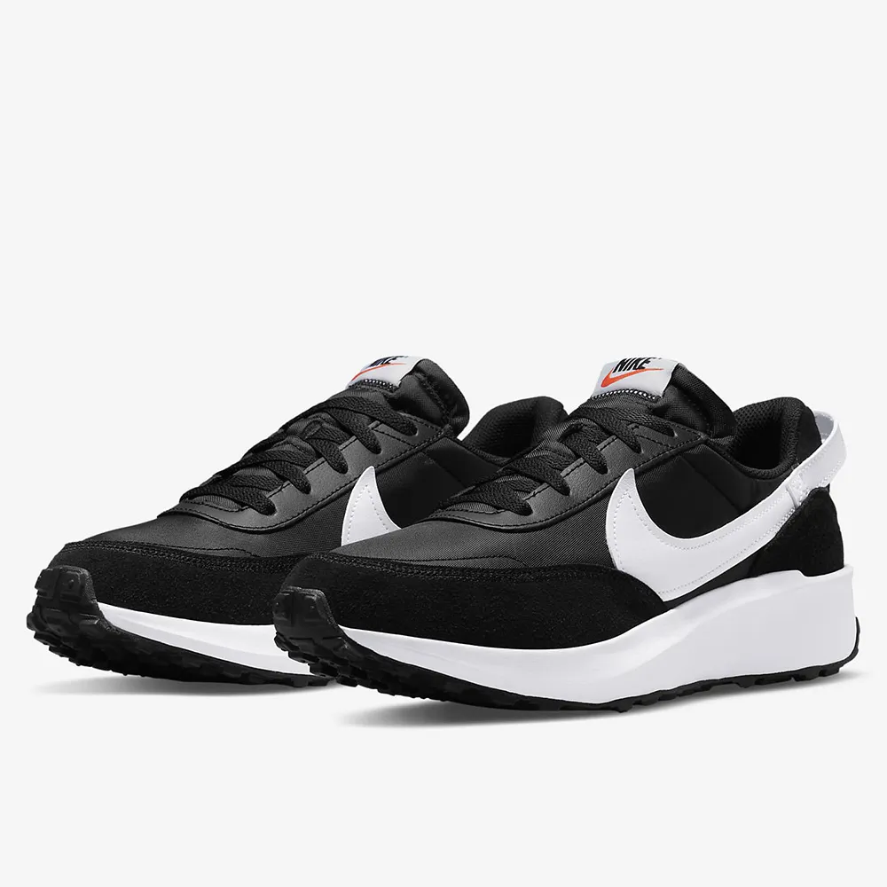 NIKE運動鞋 男鞋 WAFFLE DEBUT 白勾 異材質拼接 慢跑鞋 跑步鞋 耐磨止滑 R7021 黑色 奧森 歷史價格詳細信息