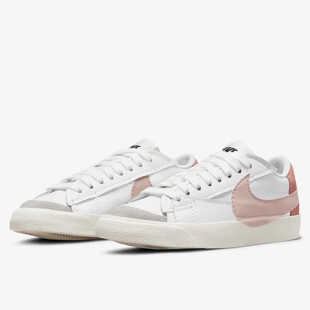 NIKE W BLAZER LOW 77 JUMBO 女休閒鞋 DQ1470102 白粉 歷史價格詳細信息