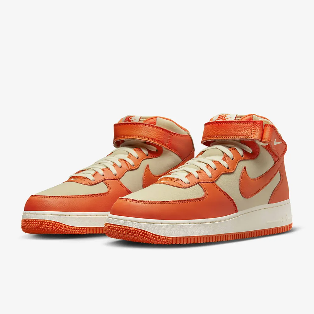 Nike 休閒鞋 Air Force 1 Mid 07 LX 男鞋 紅 奶油白 格紋 AF1 中筒 皮革 DV0792-101 歷史價格詳細信息