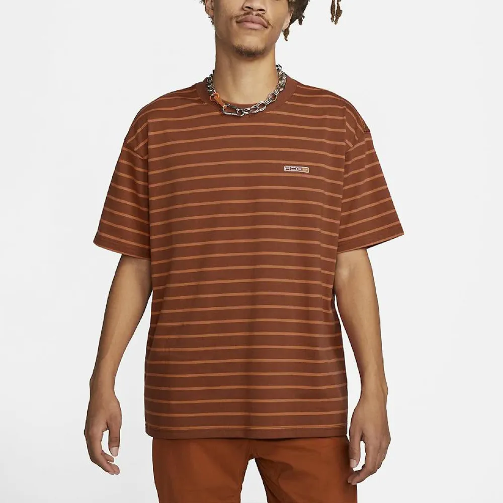 Nike ACG Stripe Tee 短T 條紋T 短袖 男女款 小Logo 環保材質 黑白 灰橘 任選【ACS】 歷史價格詳細信息