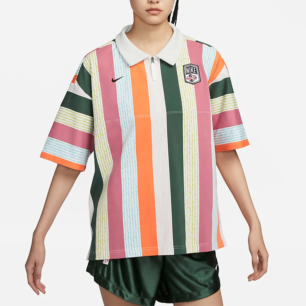 Nike AS W NSW OS POLO GCEL 女 黑白 條紋 POLO杉 寬版 短袖 FQ0701-121 歷史價格詳細信息
