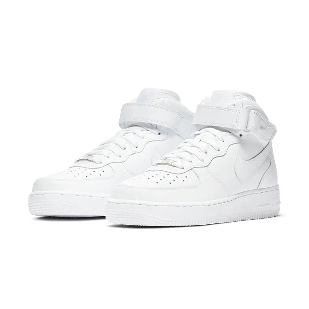 Nike 休閒鞋 Air Force 1 Mid 運動 男鞋 經典款 皮革 質感 簡約 球鞋 穿搭 全白  CW2289-111 歷史價格詳細信息