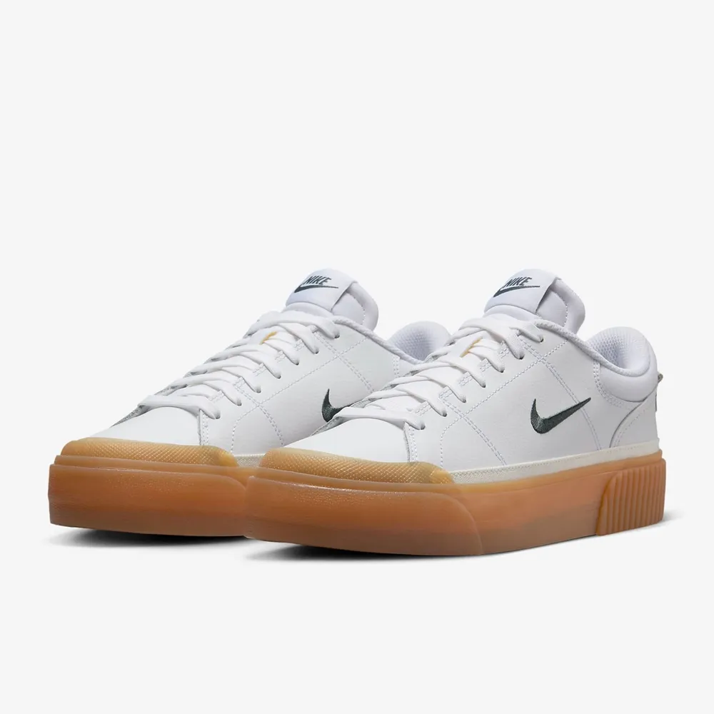 Nike Wmns Court Legacy Lift 黑 白 厚底增高 女鞋 休閒鞋 零碼福利品 【ACS】 歷史價格詳細信息