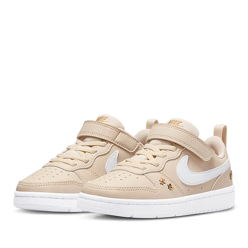 【NIKE】COURT BOROUGH RECRAFT HF TD 嬰幼 休閒鞋 白 奶茶色 魔鬼氈-FZ4521100 歷史價格詳細信息