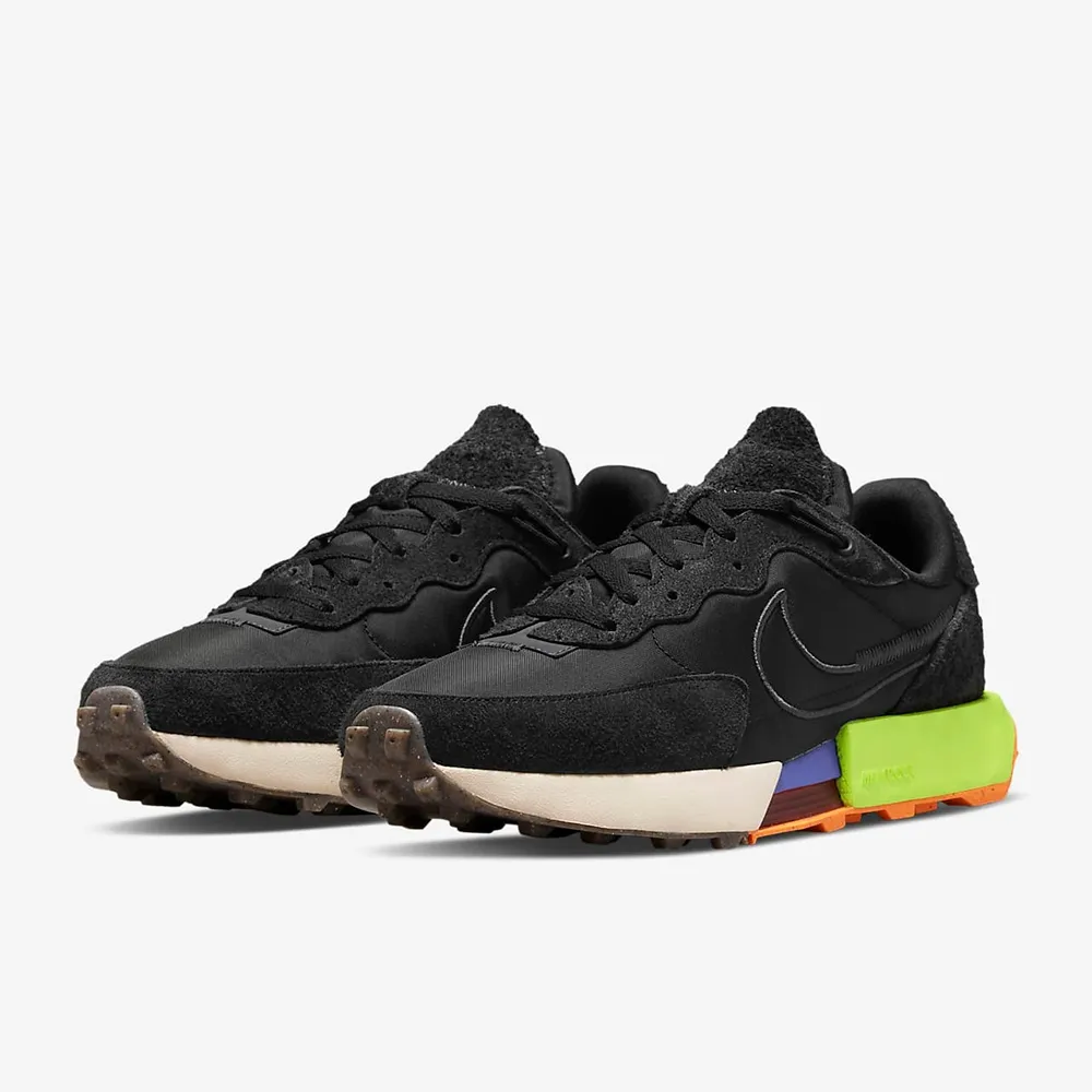 Nike 休閒鞋 Fontanka Waffle 黑 螢光 女鞋 拼接 麂皮 運動鞋 【ACS】 DC3579-001 歷史價格詳細信息